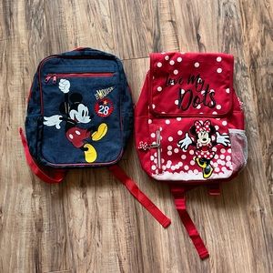 Mickey and Minnie Mouse Backpacks